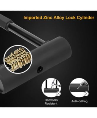 Heavy Duty Bicycle U-Lock, 16mm Shackle and 4ft/6ft Security Cable & Mounting Bracket for Bike, Motorcycle