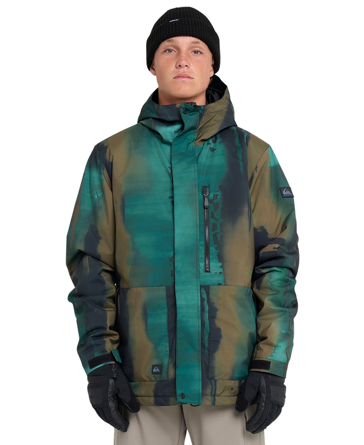 Quiksilver Men's Mission Printed Long-sleeve Jacket In Green