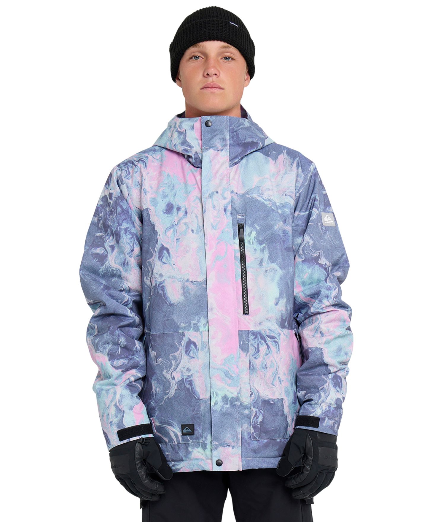 Мужская куртка Quiksilver Mission Printed Long-Sleeve, цвет: Graystone — фото 1