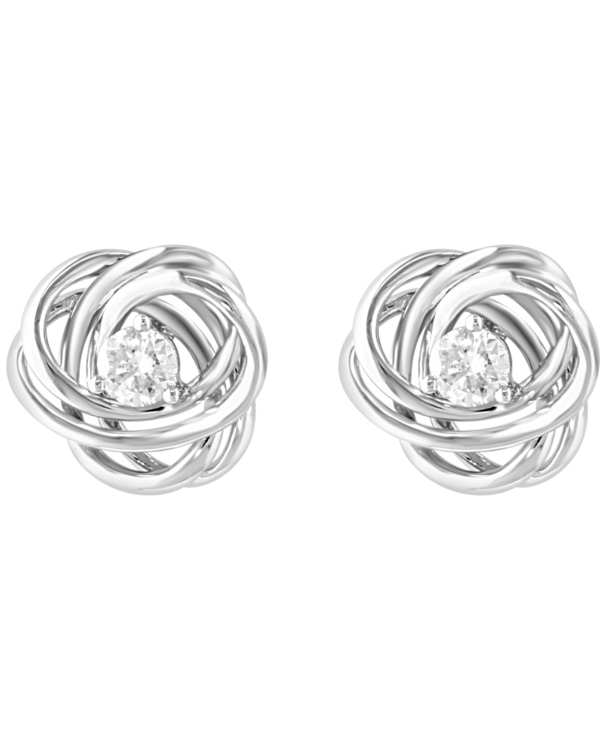 Effy Collection Diamond Earrings (3/8 Ct. T.w.) In 14k White Gold In Gold