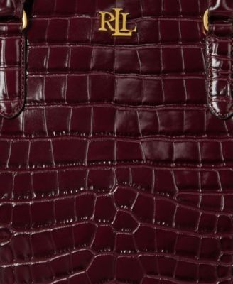 Marcy Large Embossed Satchel Bag