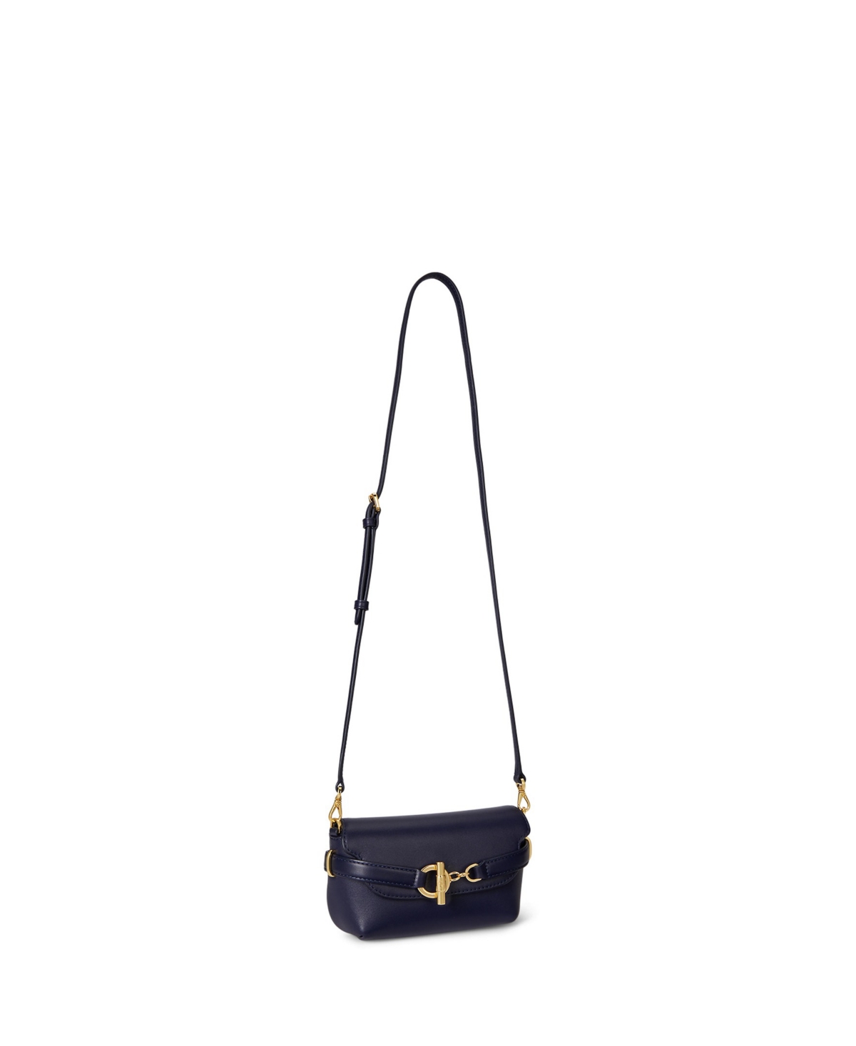 Ralph Lauren Leather Small Blaike Crossbody Bag In Blue
