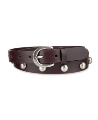 Skinny Studded Casual Leather Belt