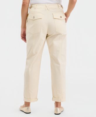 Women's Straight Leg Patch-Pocket Pants, Macy's Exclusive