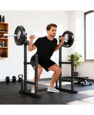 Adjustable Squat Rack, 660lbs Heavy Duty Barbell Rack,