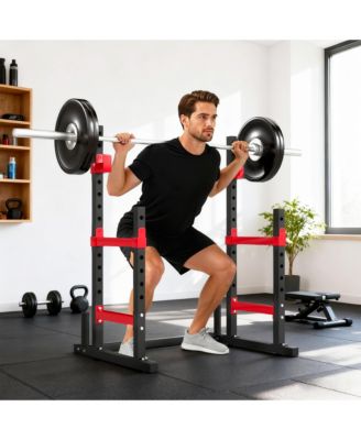 Adjustable Squat Rack, 660lbs Heavy Duty Barbell Rack,