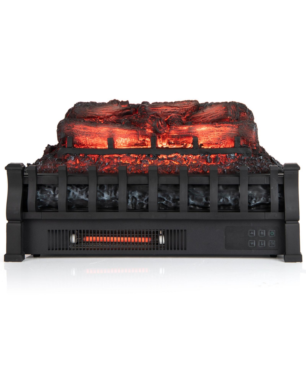 Sugift 23 Inch Infrared Quartz Electric Fireplace Pinewood Log Heater with Adjustable Flame