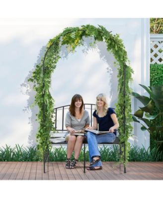 Steel Garden Arch with 2-Seat Bench