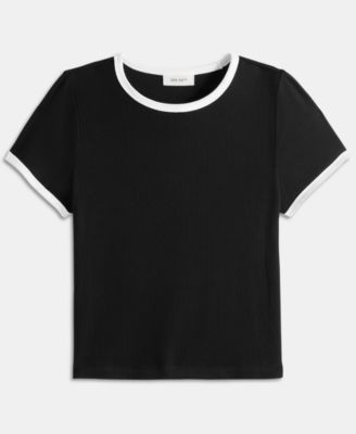 Women's Knit Short-Sleeve Trim Top, Macy's Exclusive