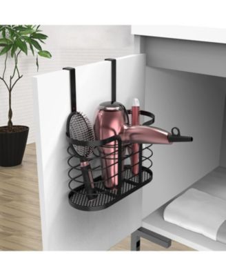 Hair Tool Organizer - Dryer Holder/Blow Holder Cabinet Door, Bathroom Care & Styling Tools Storage Basket for Dryer, Flat Irons, Curling Straighteners