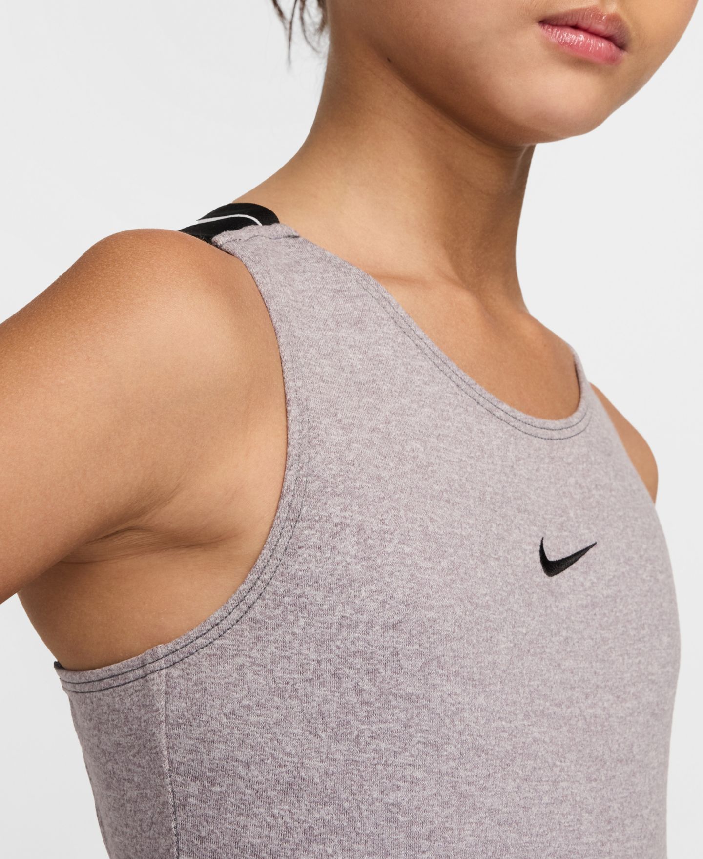 Купальник Nike Leotard, на завязках — Nike Gymnastics, цвет: Меланжевый серый — фото 4