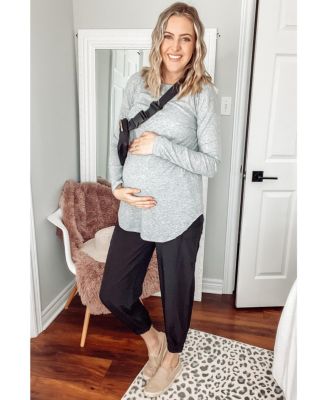 Maternity Black Cargo Pocket Joggers