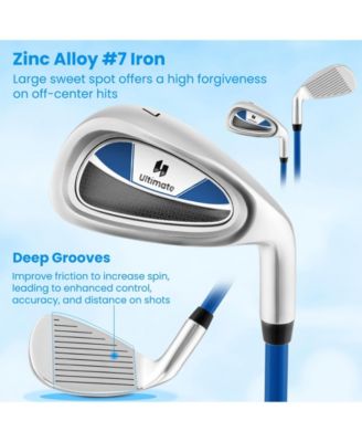 Outdoor Recreation & Sports Gear  Junior #7 Iron for Kids with Fiberglass Shaft and Headcover-Blue