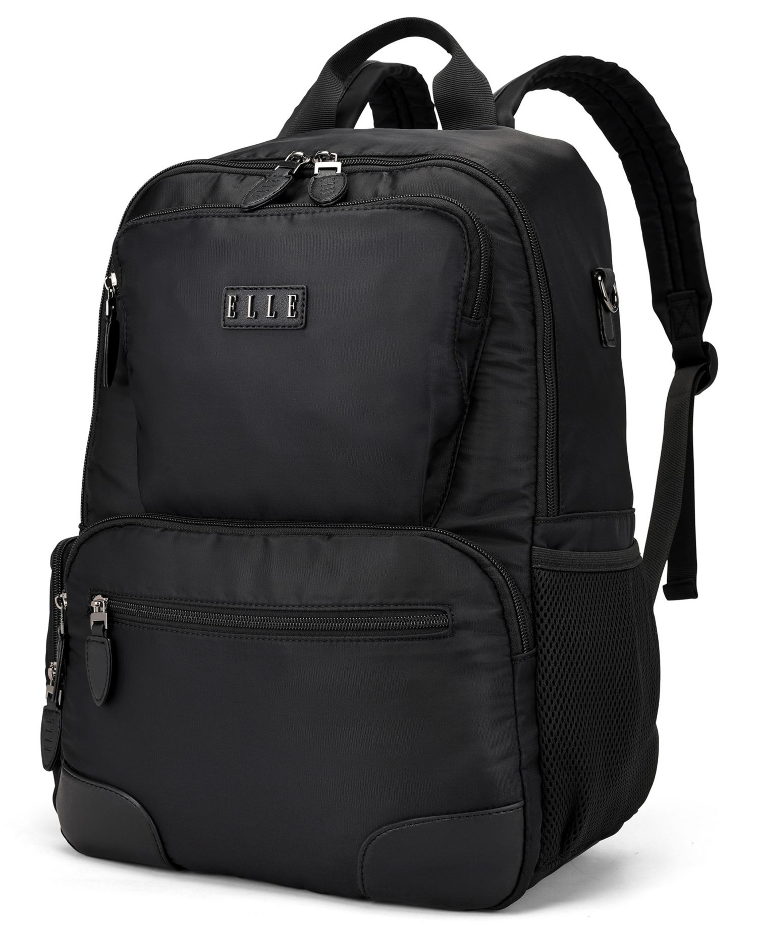 Voyage 17.5" Twill and Faux Leather Backpack