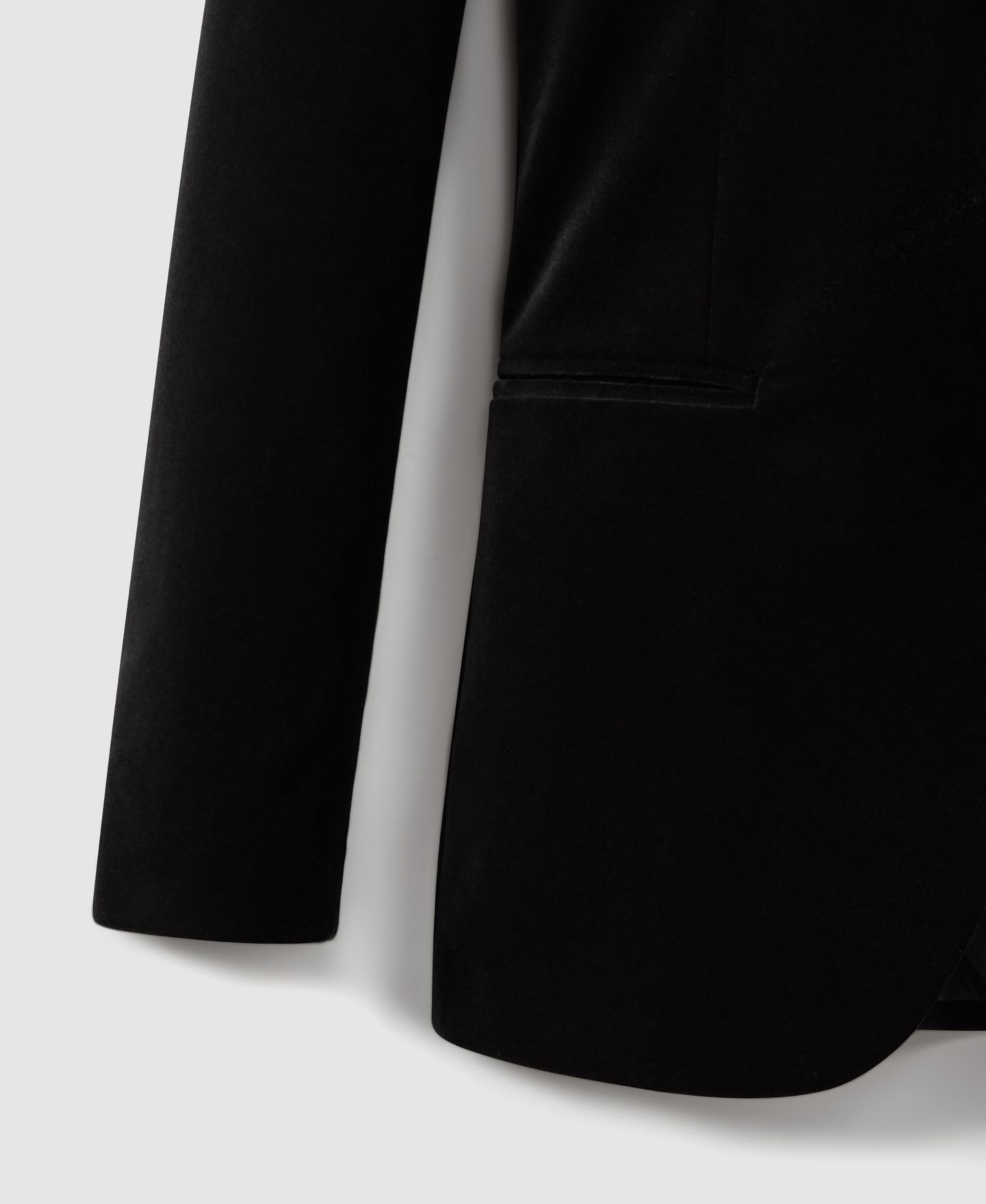Мужской пиджак REISS Ace Tailored-Fit Single-Breasted Velvet Blazer, цвет: Чёрный — фото 6