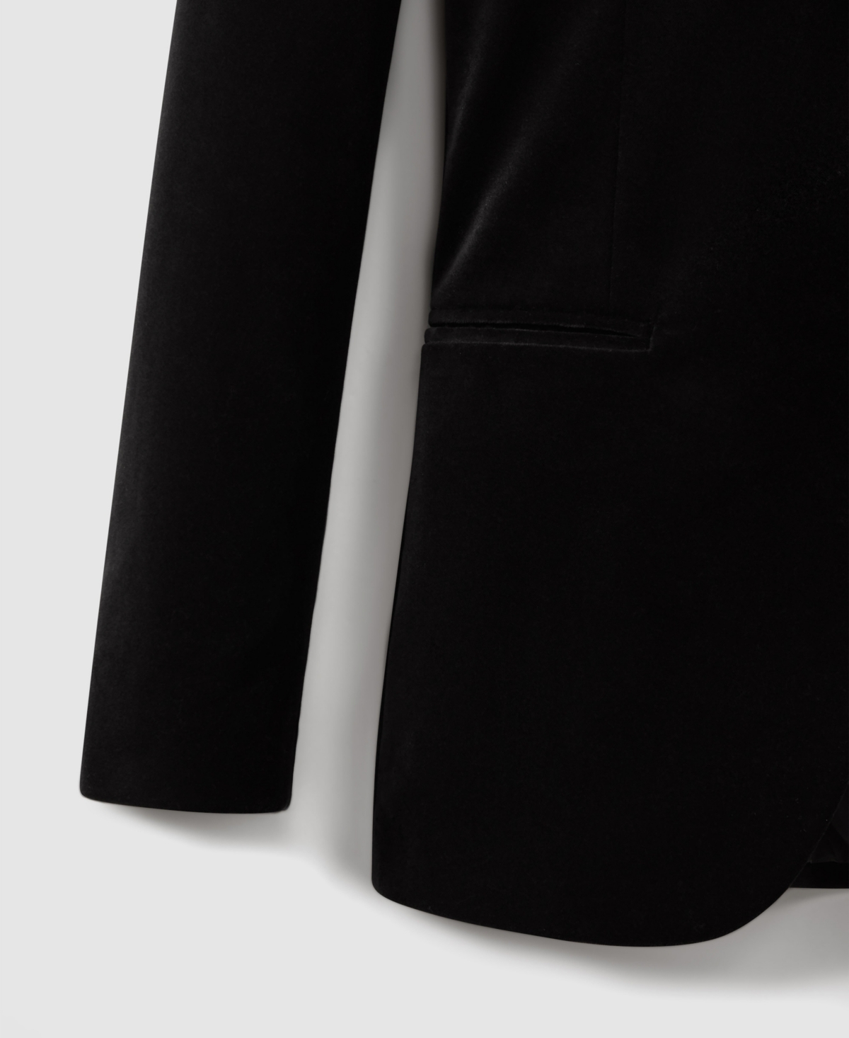Reiss Men's Velvet Single-breasted Tailored Fit Blazer In Black