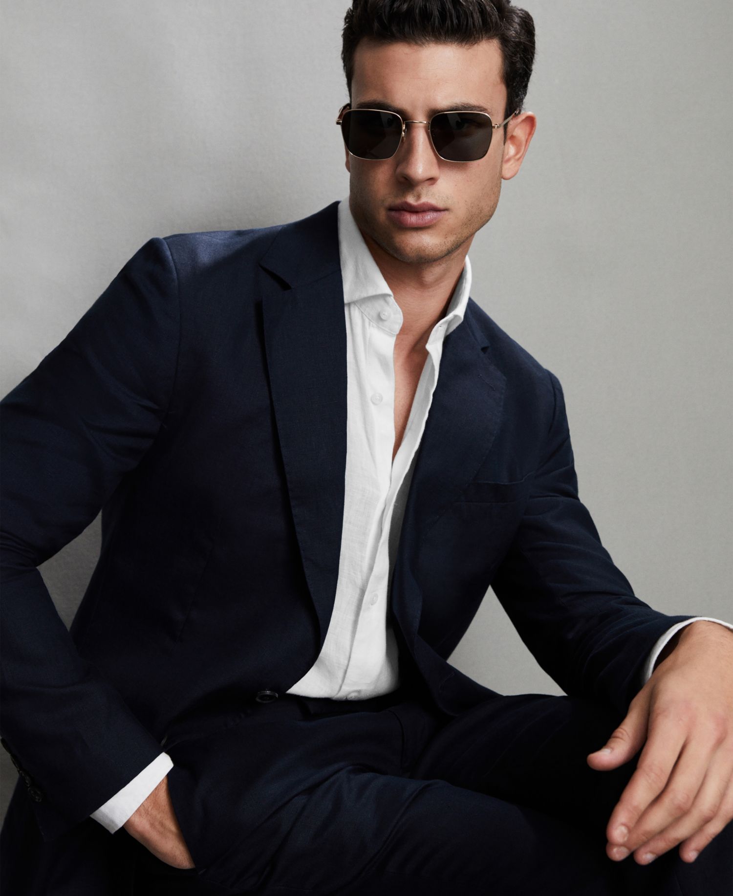 Men's Ruban Linen Button-Through Shirt