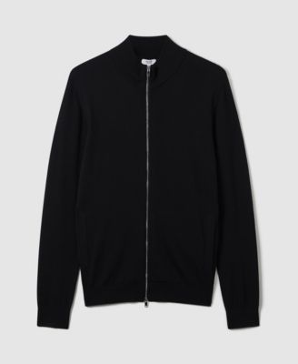 Men's Merino Wool Funnel-Neck Cardigan