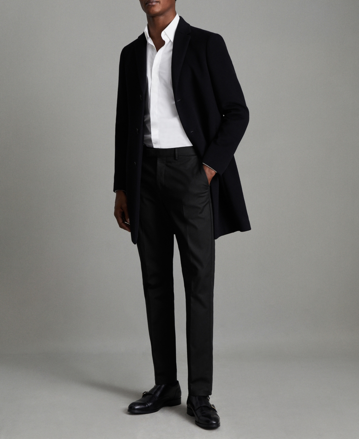 Reiss Men's Slim Fit Cotton Blend Pants