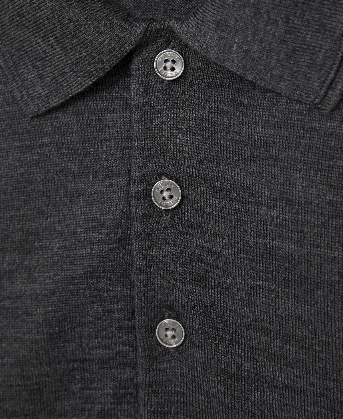 Reiss Men's Merino Wool Polo Shirt In Gray