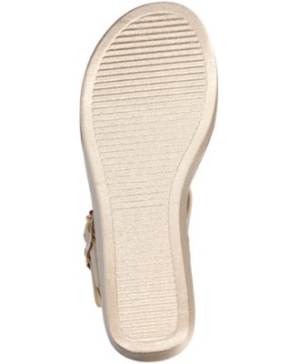 Womens Bianca Medium and Wide Width Comfort System Wedge Heel Buckle Sandals