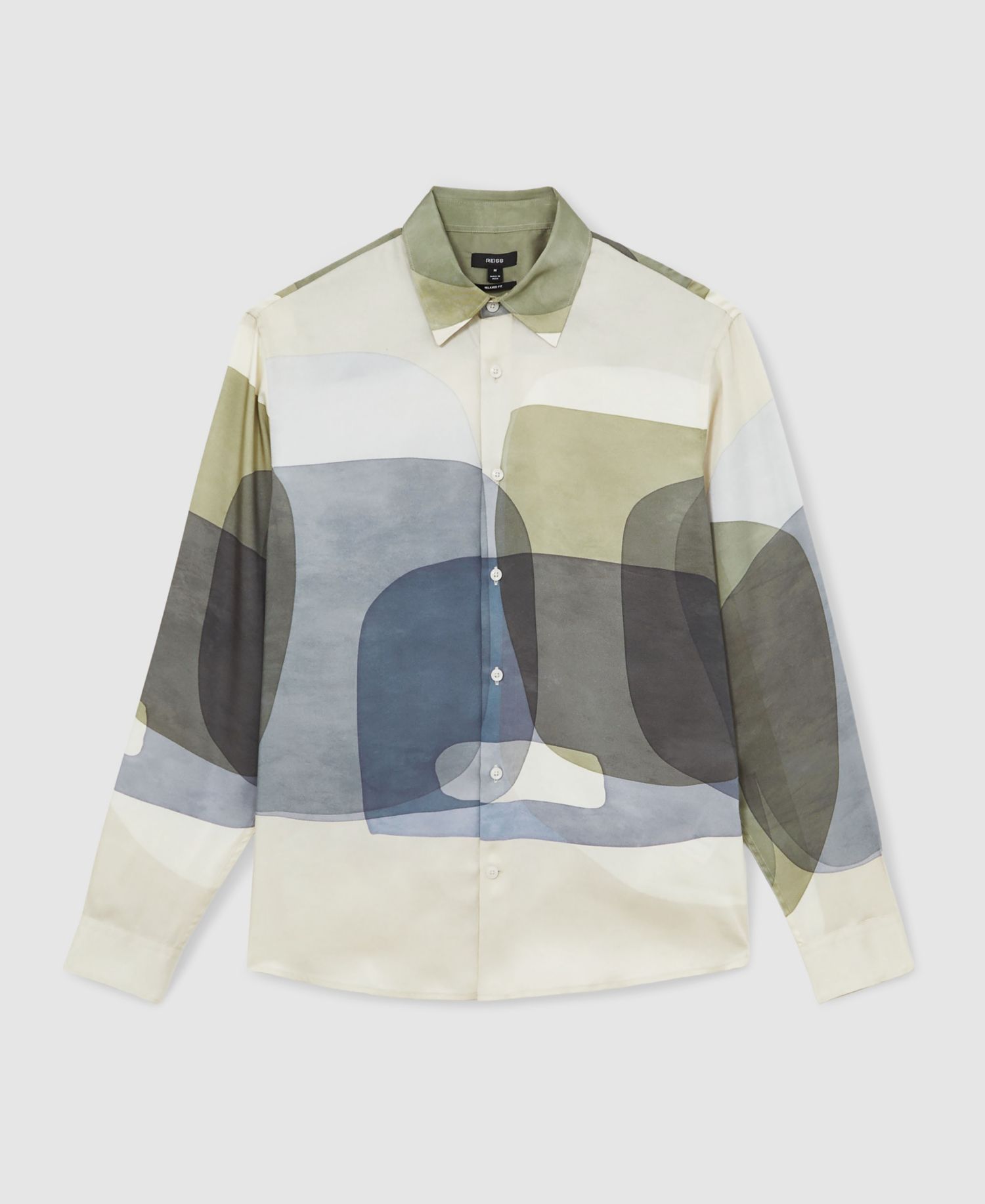 Men's Felix Abstract-Print Long-Sleeve Shirt