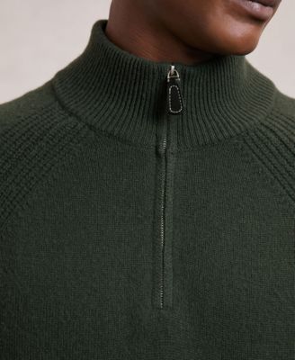 Men's Wool-Cashmere Half-Zip Sweater