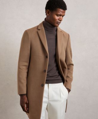 Men's Wool-Blend Single-Breasted Overcoat