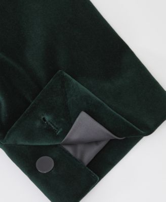 Men's Single-Breasted Velvet Slim-Fit Blazer