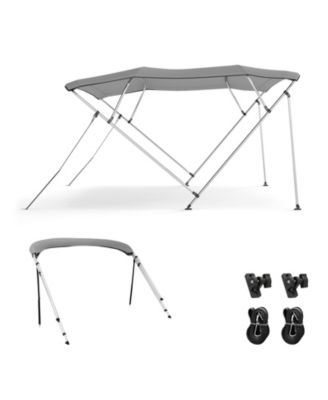 4-Bow Boat Bimini Top Sun Shade Boat Canopy With Storage Boot.