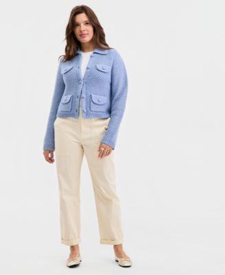 Women's Collared Sweater Jacket, Macy's Exclusive