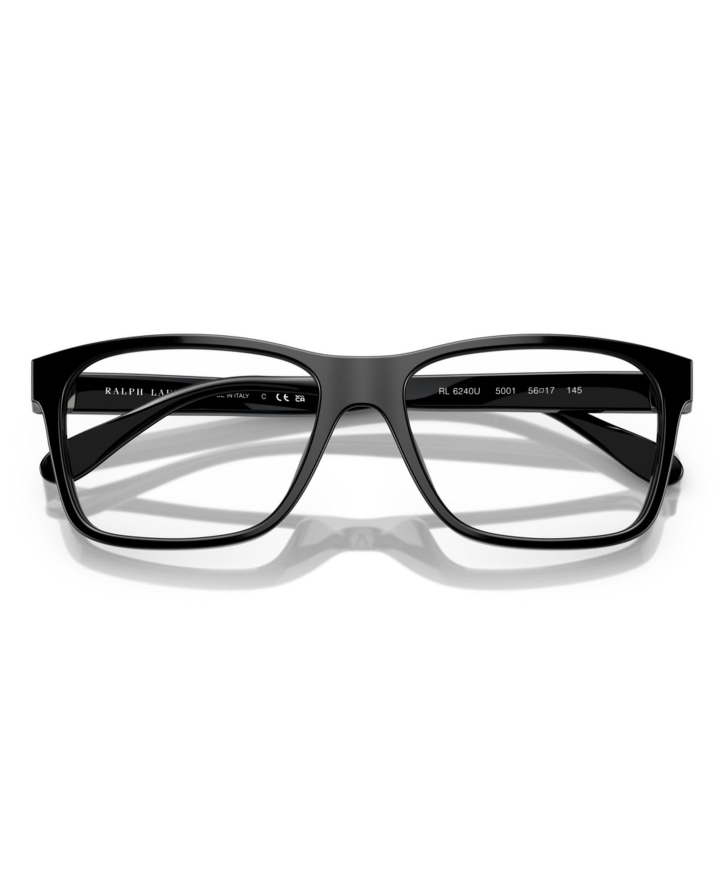 Мужские очки Ralph Lauren Man Rectangle Plastic RL6240U Eyeglasses, цвет: Чёрный — фото 7
