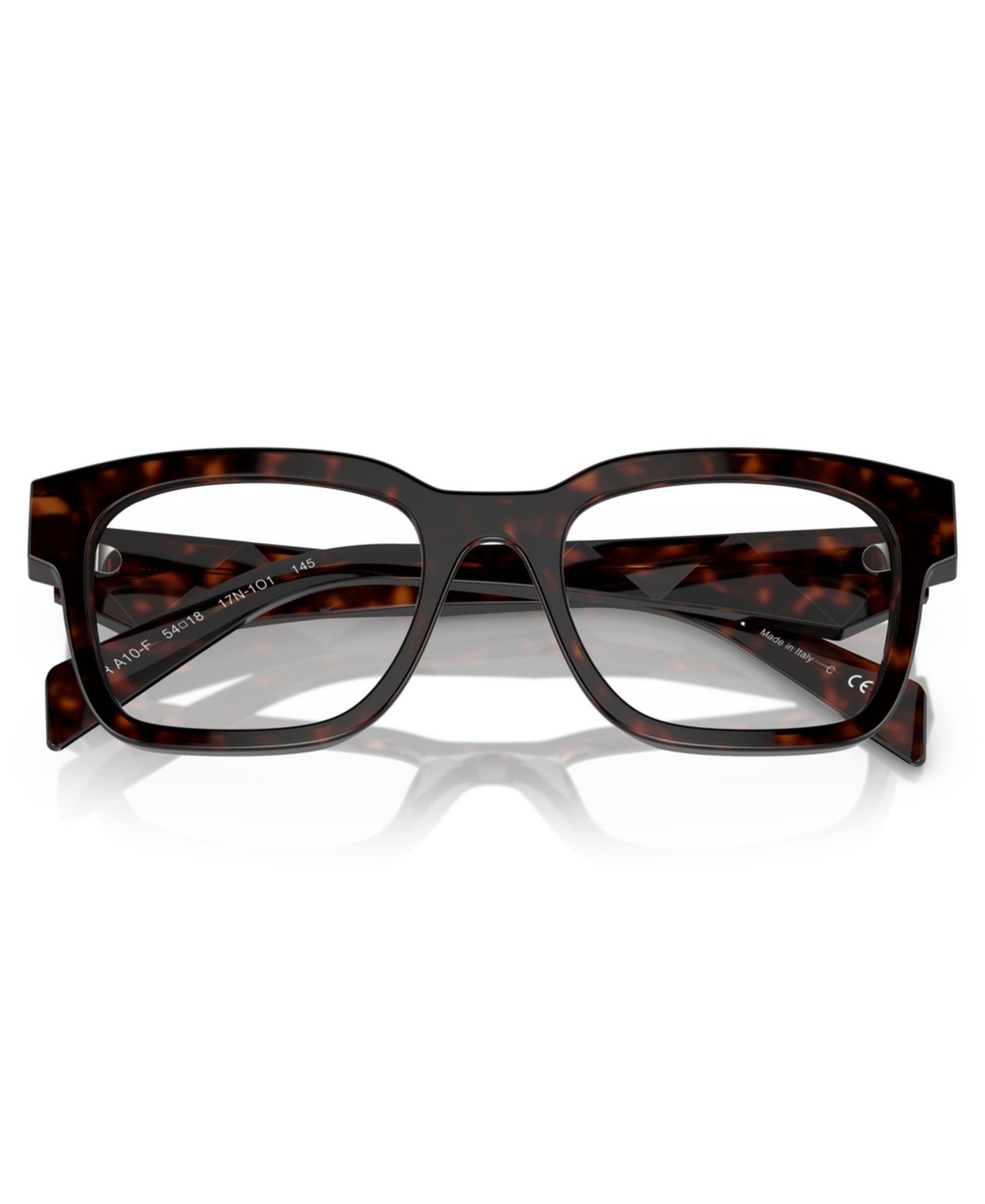 Мужские очки Prada Man Pillow Plastic PR A10VF Eyeglasses, цвет: Гавана красный — фото 7