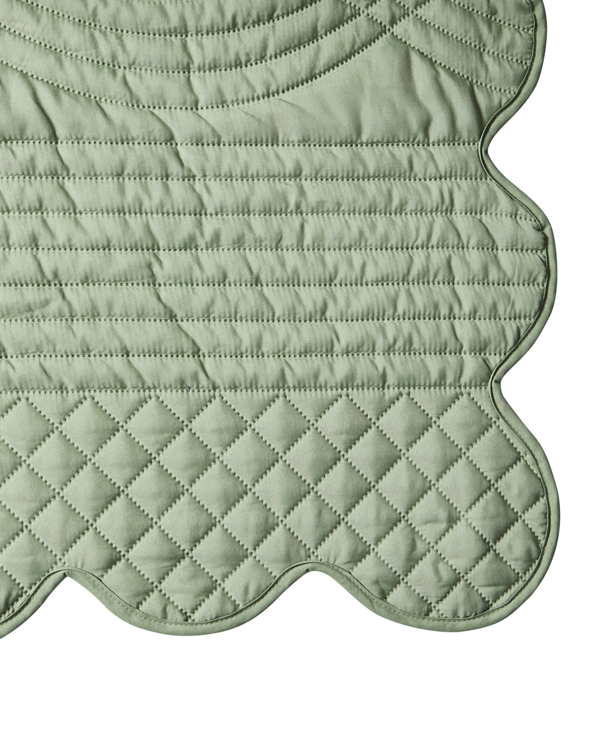 Vcny Home Scallop Microfiber 2-pc. Quilt Set, Twin In Green