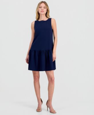 Petite Drop-Waist Sleeveless Dress