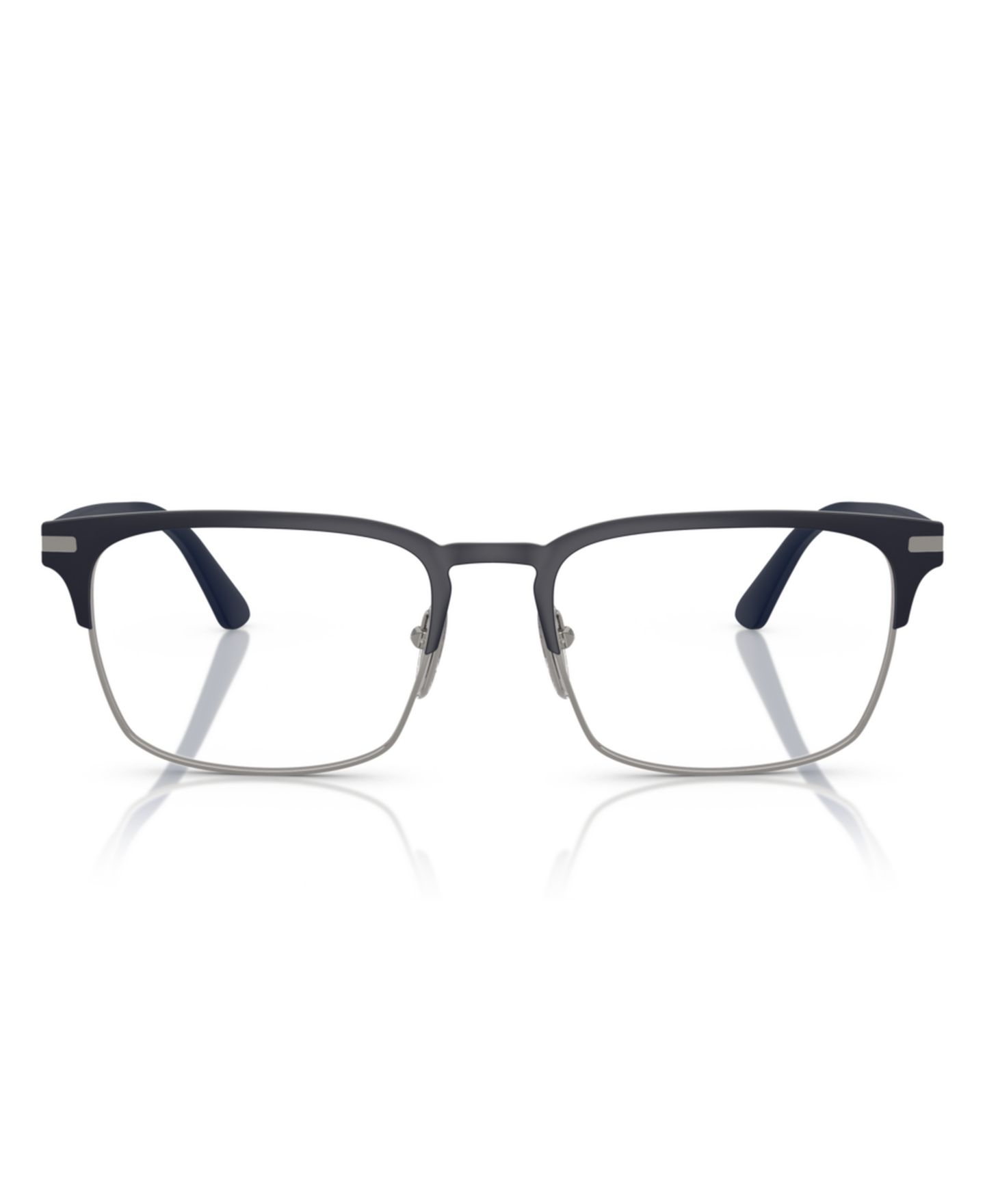 Мужские очки Prada Man Rectangle Metal PR 58ZV Eyeglasses, цвет: Графитовый — фото 2