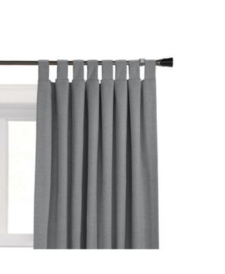 Commonwealth Ventura Tab Top Dressing Window Curtain Panel Pair - 52x63", Dark Grey