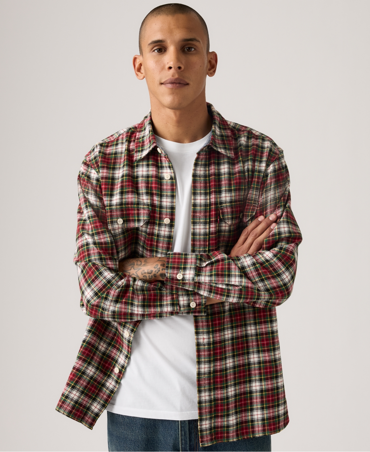 Levi's Men's Classic Worker Long-sleeve Overshirt In Multi