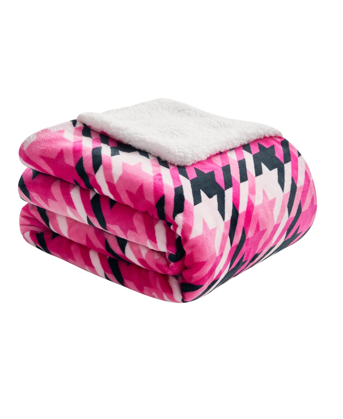 Juicy Couture Plush Reversible Sherpa Throw, 50"x 60"