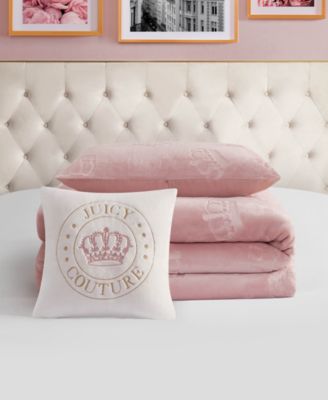 Plush Reversible Embossed Crown 3-Pc. Comforter Set, Twin/Twin XL