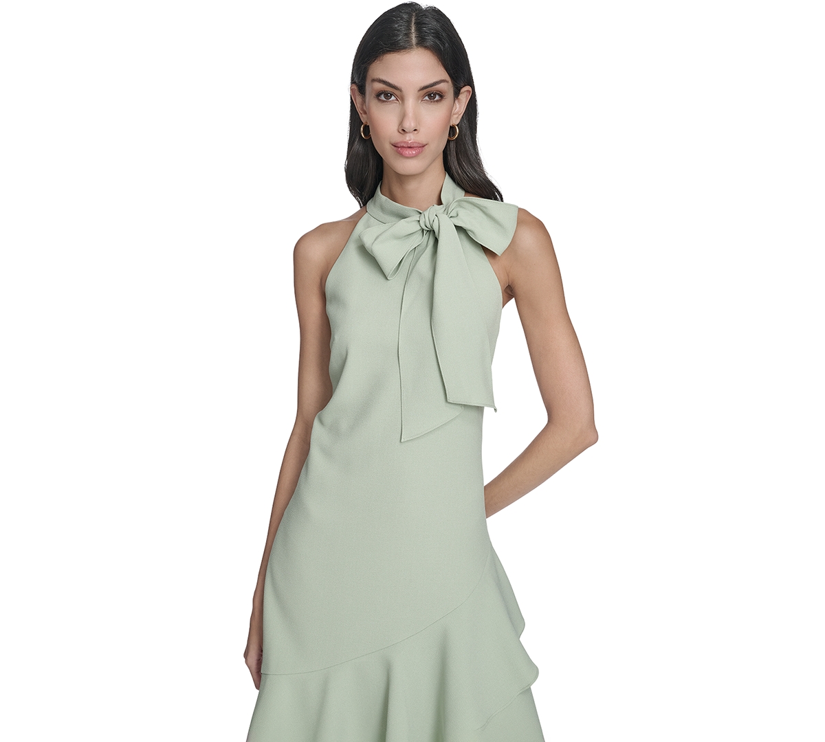 Vince Camuto Women's Signature Stretch Halter Neck Dress In Green