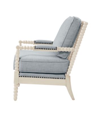 25.5" Solid Wood Frame Turned-wood legs Accent Armchair