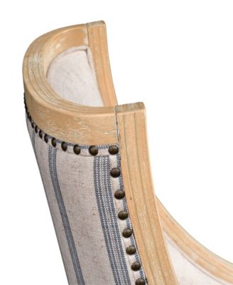 24" Upholstery Brass Nailhead Trim Dining Chair