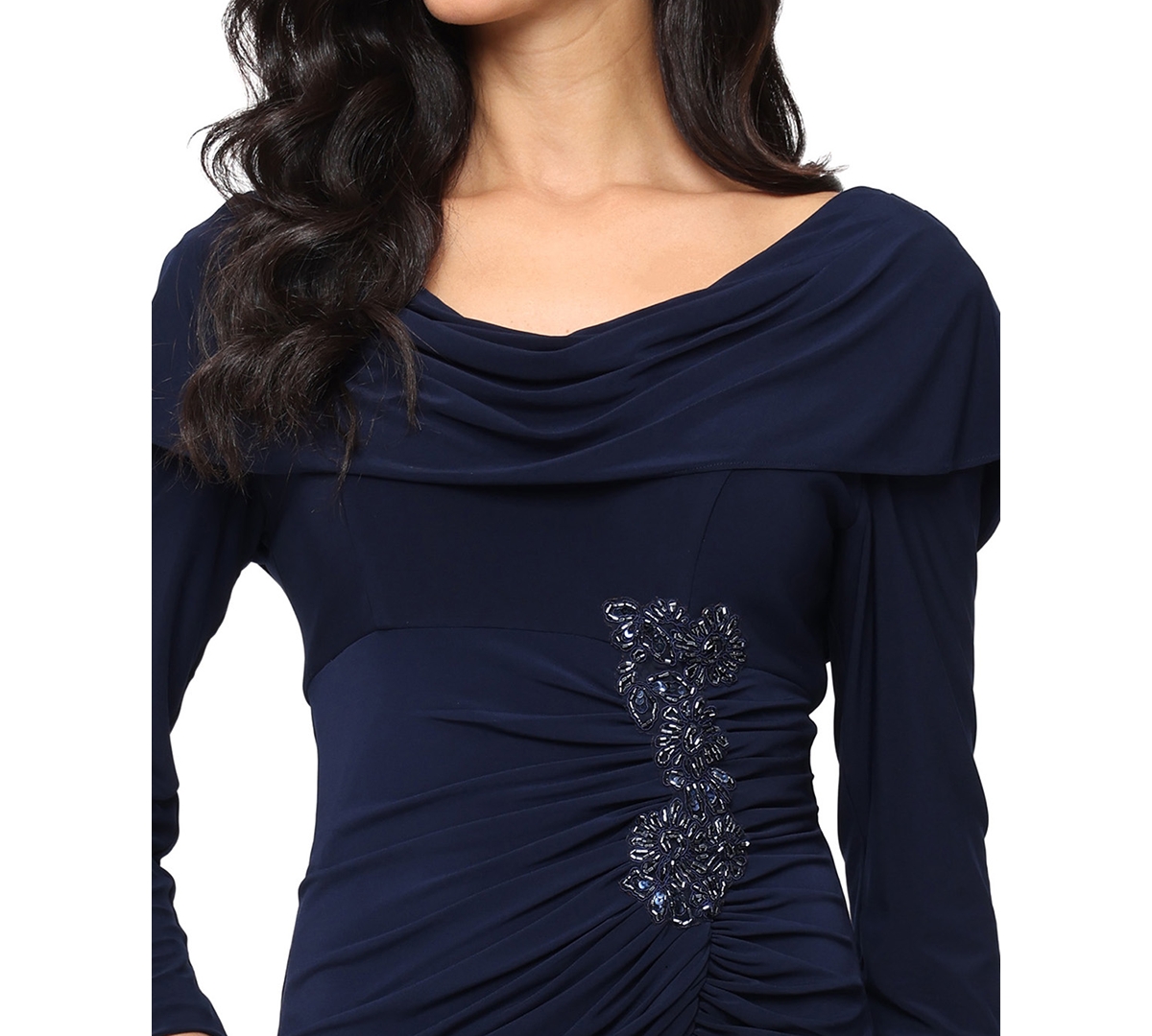 Alex Evenings Women's Long Jersey Dress