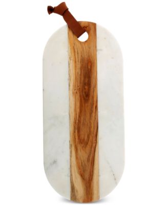 Thirstystone - Marble & Wood Long Oval Board