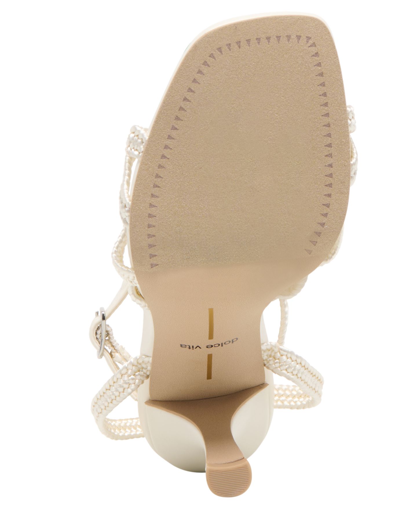 Женские туфли Dolce Vita Helle Imitation Pearl Strappy High Heels, цвет: Насыщенный белый атласный — фото 5