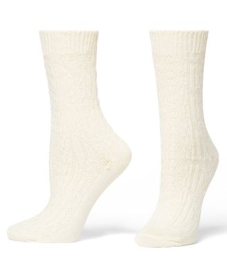 Women's 2-Pack Knit Diamond Crew Socks