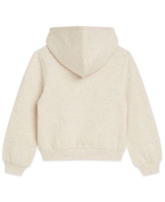 Girls' 7-16 Pleated-Sleeve Relaxed Fit Hoodie