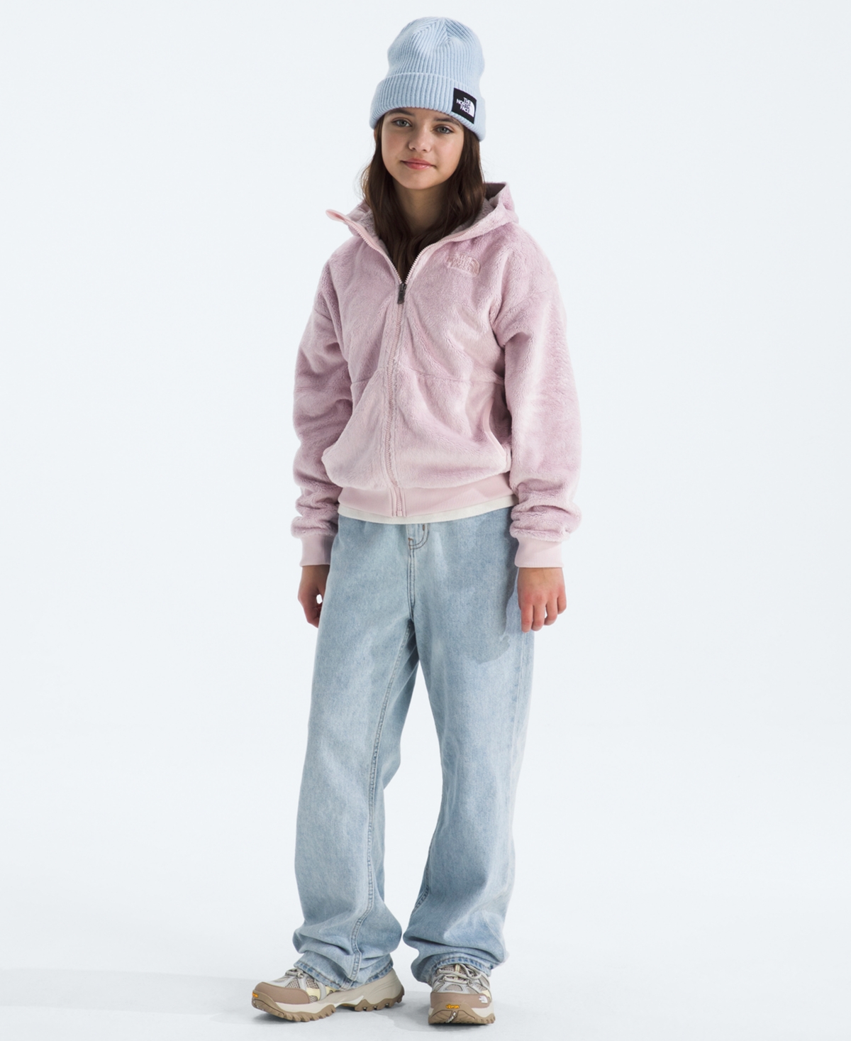 The North Face Kids' Girls 6-16 Osito Full-zip Hoodie In Pink