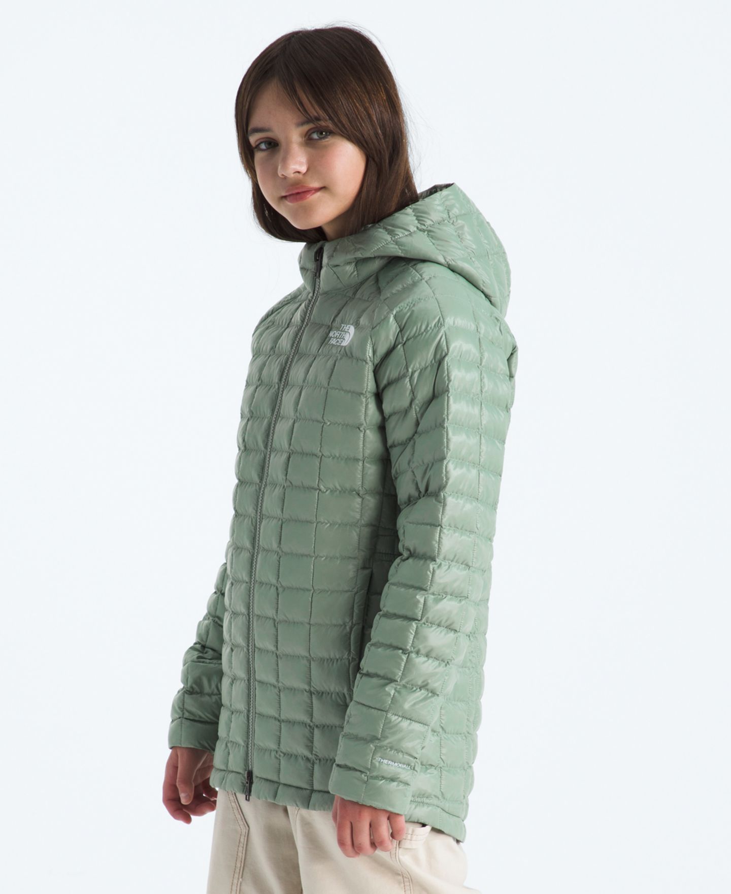 Детская куртка-парка The North Face Thermobal для девочек, 6-16, цвет: Сланцевый мох — фото 6